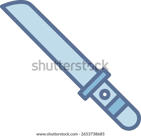 Machete Filled Blue Tone Icon