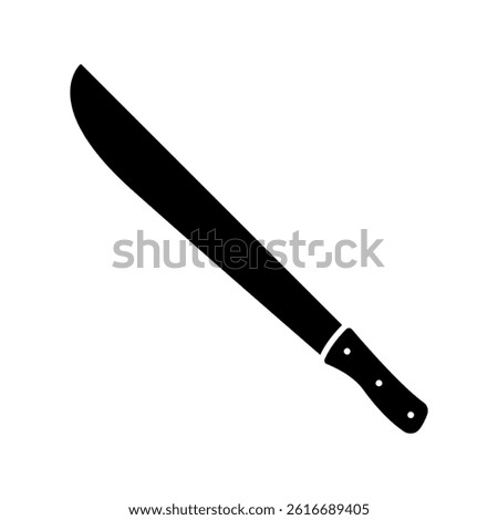 Machete icon. Black silhouette. Side view. Vector simple flat graphic illustration. Isolated object on white background. Isolate.