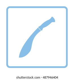 Machete icon. Blue frame design. Vector illustration.