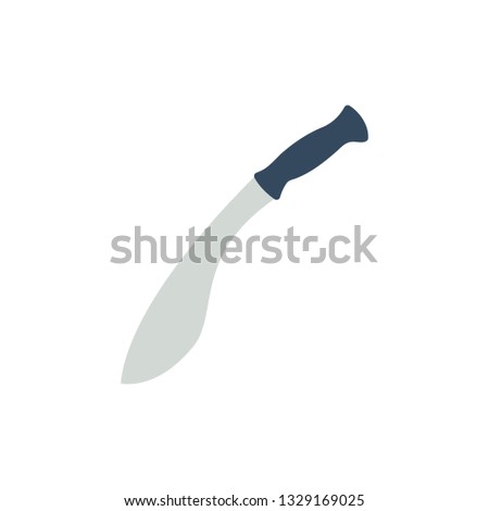 Machete icon. Flat color design. Vector illustration.