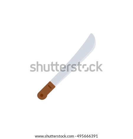 machete icon, flat design