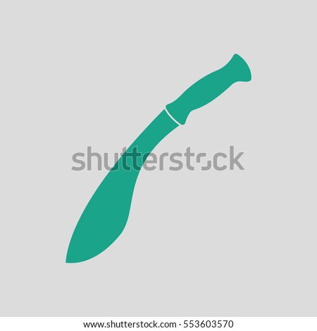 Machete icon. Gray background with green. Vector illustration.