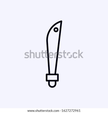 Machete icon isolated on white background