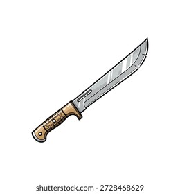 Machete icon logo flat vector design