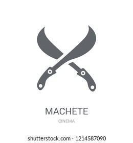 machete icon. Trendy machete logo concept on white background from Cinema collection. Suitable for use on web apps, mobile apps and print media.