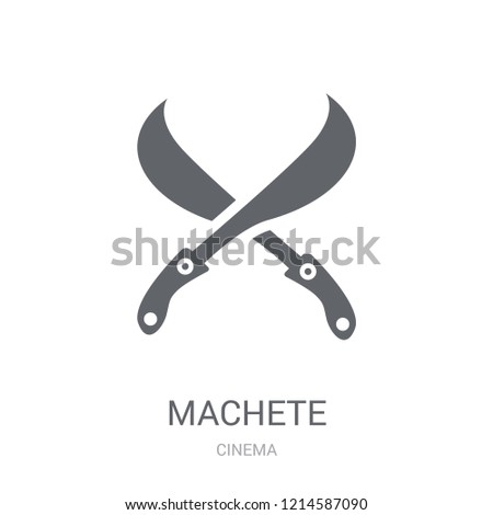 machete icon. Trendy machete logo concept on white background from Cinema collection. Suitable for use on web apps, mobile apps and print media.