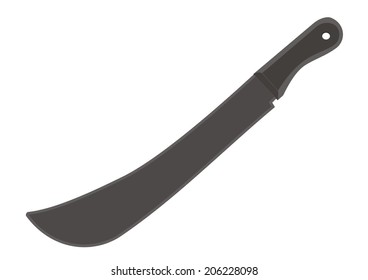 machete, knife, black silouette, vector icon, symbol