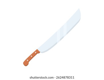 Cuchillo de machete. Ilustración plana simple.