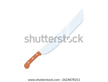 Machete knife. Simple flat illustration.