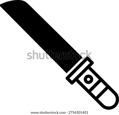 Machete Line Fill Style Icon