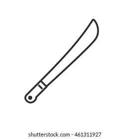 machete linear icon. Thin line design