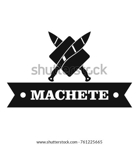 Machete logo. Simple illustration of machete vector logo for web