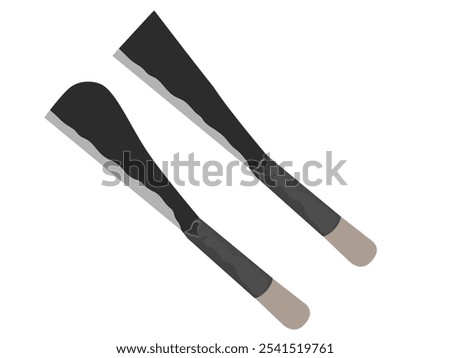 A machete on a white background.