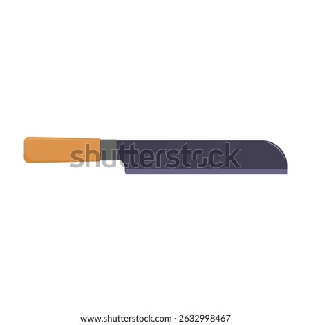 machete on a white background. butcher knife. vector illustration
