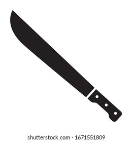 Machete Sword Or Blade Weapon Flat Vector Icon For Games And Websites