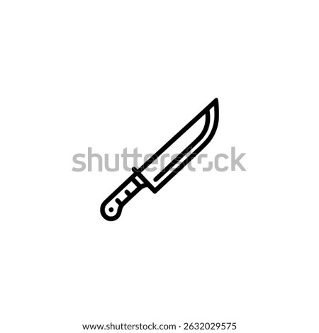 machete sword weapon tool logo vector illustration template design