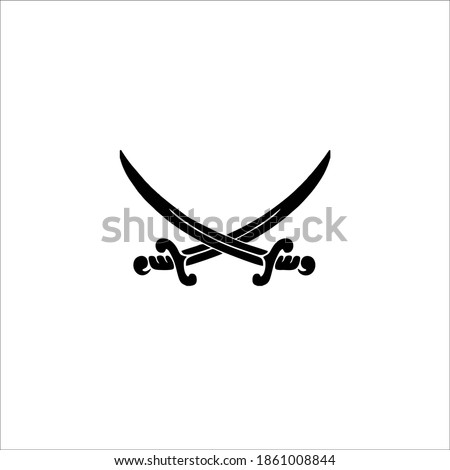 Machete Symbol Logo. Vector Illustration.