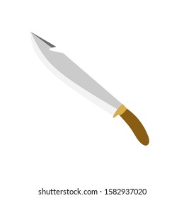 machete vector design, machete icon with a simple concept.