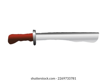 Machete vector design, Steel machete sword icon. Vector illustration isolated on white background.