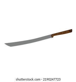 Machete Vektorgrafik einzeln auf weißem Hintergrund