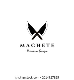 imagen vectorial del logotipo vintage de machete diseño de icono minimalista