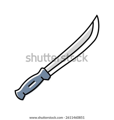 machete weapon war color icon vector. machete weapon war sign. isolated symbol illustration