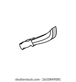 machete weapon war isometric icon vector. machete weapon war sign. isolated symbol illustration