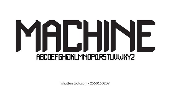 Machine, Abstract Modern Future bold, italic Alphabet Font. Typography urban style fonts for technology, digital, movie logo bold and italic style. vector illustration
