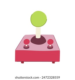 machine arcade joystick cartoon. video old, stick controller, isometric pixel machine arcade joystick sign. isolated symbol vector illustration