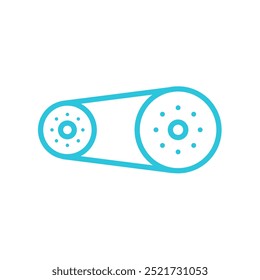 Machine belt icon. Isolated on white background. 