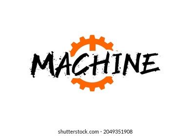 machine brush hand drawn lettering.