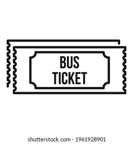 Machine bus ticket icon. Outline Machine bus ticket vector icon for web design isolated on white background
