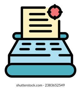 Machine business idea icon outline vector. Market process. Business creative color flat