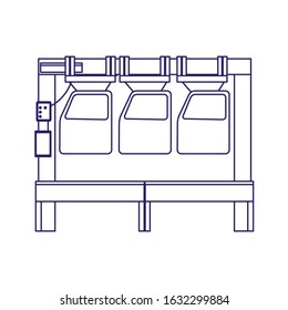 Machine with car doors icon over white background, flat designvector illustration