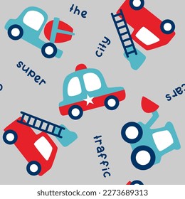 machine Car .pattern print design. design for fashion fabrics, textile graphics, prints. illustration vector 