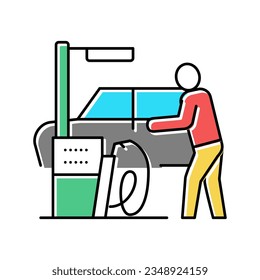 machine for car wash color icon vector. machine for car wash sign. isolated symbol illustration