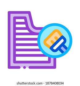 machine cleaning place icon vector. machine cleaning place sign. color symbol illustration