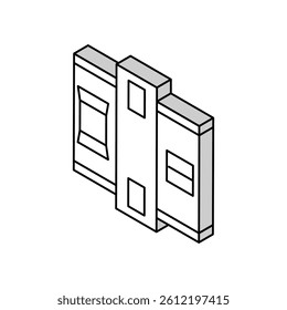 machine for closed boxes isometric icon vector. machine for closed boxes sign. isolated symbol illustration