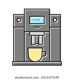 machine coffee brewing professional electronic equipment color icon vector. machine coffee brewing professional electronic equipment sign. isolated symbol illustration