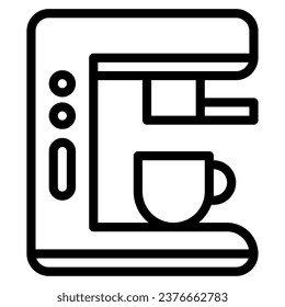 Machine coffee drink hot object icon