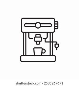 vetor de sinal de ícone de café da máquina
