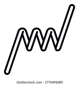 Machine coil icon. Outline machine coil vector icon for web design isolated on white background