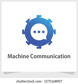 machine communication logo design vector, consult logo design inspirations
