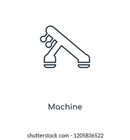 Machine concept line icon. Linear Machine concept outline symbol design. This simple element illustration can be used for web and mobile UI/UX.