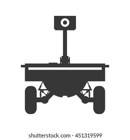 Machine concept represented by camera robot icon. Isolated and flat illustration 