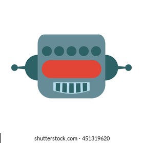 Machine concept represented by robot cartoon icon. Isolated and flat illustration 