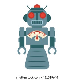 Machine concept represented by robot cartoon icon. Isolated and flat illustration 