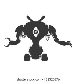 Machine concept represented by robot cartoon icon. Isolated and flat illustration 