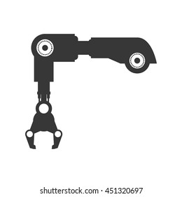 ロボットアームのアイコンで表される機械のコンセプト 分離型で平らなイラスト のベクター画像素材 ロイヤリティフリー Shutterstock