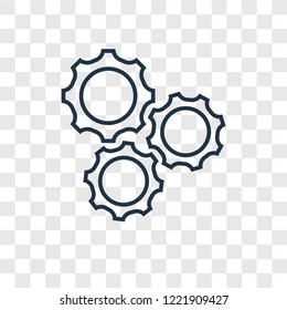 Machine concept vector linear icon isolated on transparent background, Machine concept transparency concept in outline style